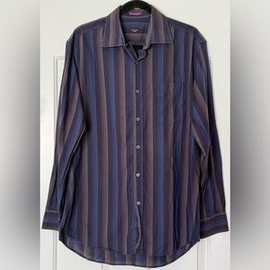 ⚡️Paul Smith London Made in Italy Striped Button-Down Shirt 100% Cotton Size 17